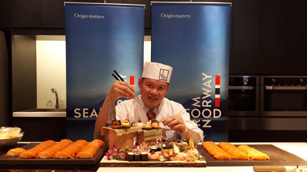 Bernama Can you spot the Twin Towers in his sushi platter?